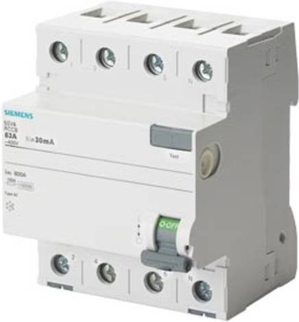 Siemens FI-Schutzschalter 5SV4647-0 RCD 80A 0.3A 400V in Weiß - Bild 1