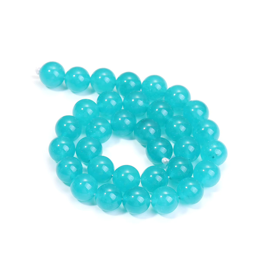 SANSWL Perlen, Amazonit, blauer Chalcedon, rund, DIY-Charms - Bild 4