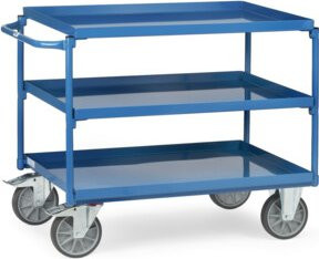 Fetra Tischwagen 4832 in Blau mit TPE-Reifen und 400kg Tragkraft - Bild 1