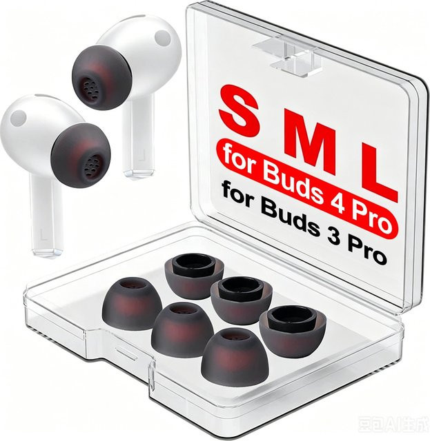3 Paar Silikon-Ohrstöpsel in Weiß als Ersatz für Samsung Galaxy Buds4 Pro und Buds3 Pro In-Ear Kopfhörer - Bild 1