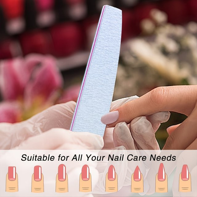 Ouriner Nagelfeilen-Puffer, 10 Stück, Körnung 100/180, doppelseitig, Unisex - Bild 1