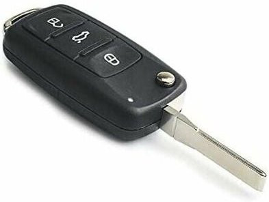 Ersatz-Klappschlüssel-Gehäuse Fob für VW Volkswagen Golf Mk6 Tiguan Polo Passat CC Seat Skoda Octavia 3 Octavia Odipie in Schwarz von STEL ORA - Bild 1