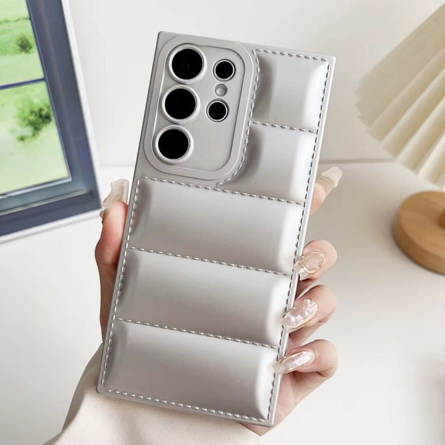 Stoßfeste Silikonhülle im Daunenjacken-Design für Samsung Galaxy S26 S25 A56 A36 A26 A06 Plus Ultra FE, bunte Puffer-Schutzhülle - Bild 2