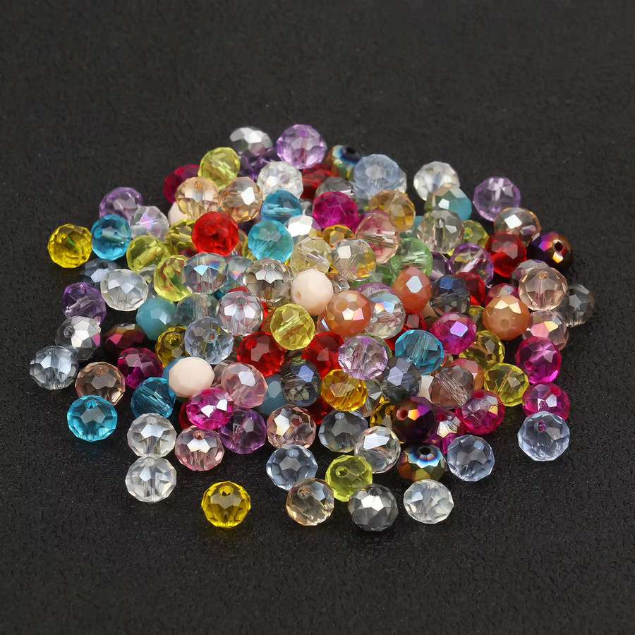xilitata Perlen, Glaskristall, facettiert, 8 mm, gemischte Farben, Unisex - Bild 4