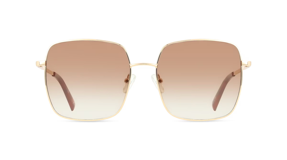 Le Specs THE CHERISHED Sonnenbrille, Vollrand, Quadratisch, Metall, Gold, Damen - Bild 1