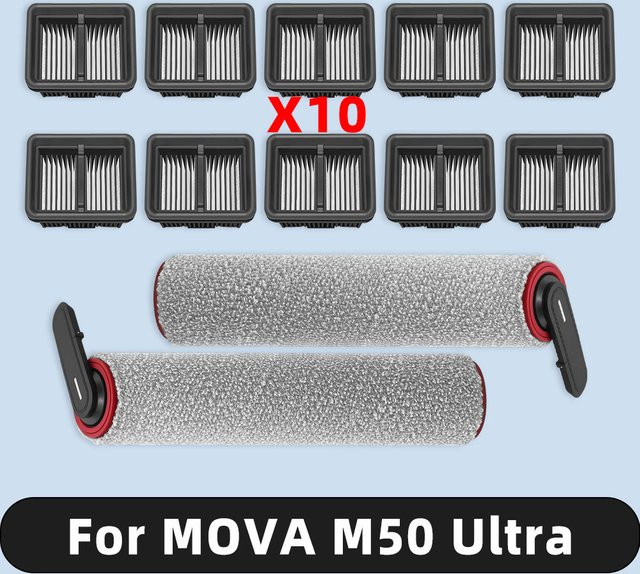 OSSIEAO Ersatzteile Zubehör Set für MOVA M50 Ultra mit Rollenbürste und HEPA-Filter - Bild 1