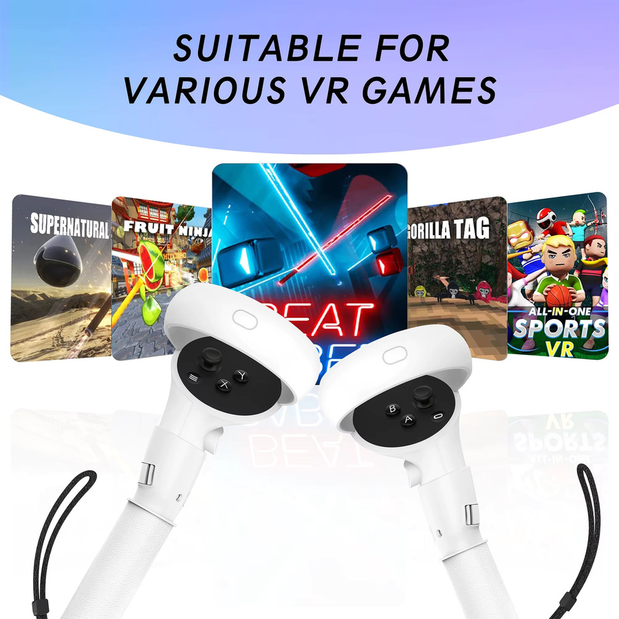 GINWDAY Griffaufsätze für Meta Quest 2 und Meta Quest 3 Controller Zubehör in Weiß - Bild 2