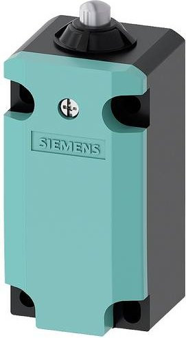 Siemens 3SE5132-0KB01 Positionsschalter mit Edelstahlstößel und Kuppenstößel in Türkis - Bild 1