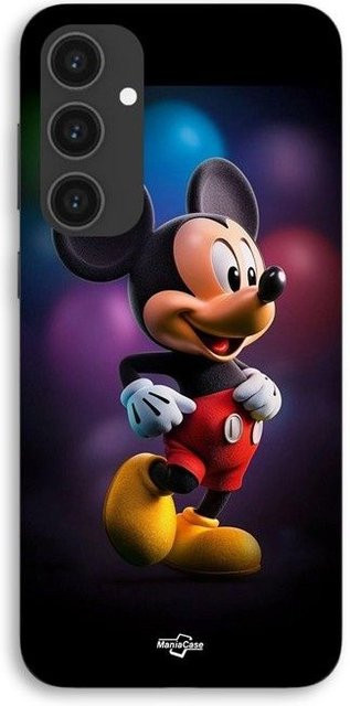Maniacase Handyhülle für Samsung Galaxy S25 FE Mickey bunte Ballons in Schwarz und Multicolour - Bild 1