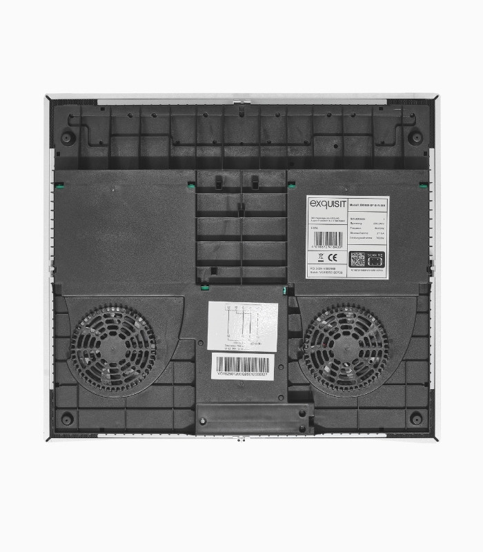 Exquisit Induktionskochfeld EKI600-SF-B-R-380 Schwarz, Einbaukochfeld mit Power Boost und Timer, Breite: 59,4 cm, Tiefe: 52,4 cm, Höhe: 6,2 cm - Bild 1