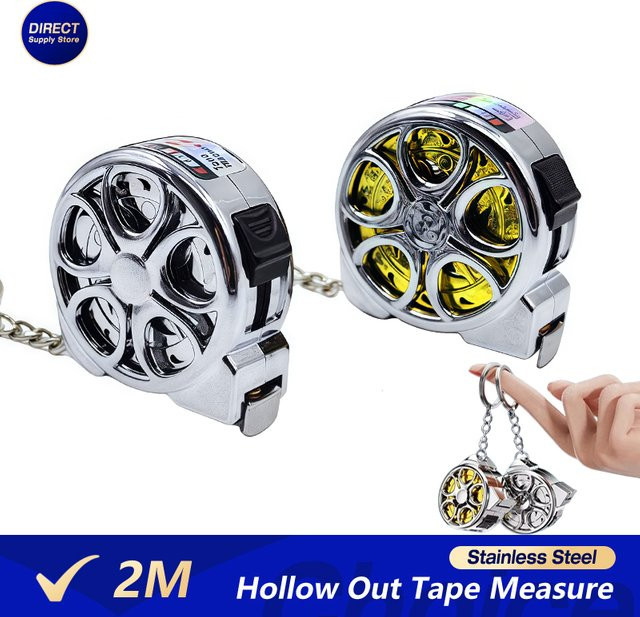 Realmote Mini-Taschenbandmaß 2m mit Edelstahlklinge und ABS-Gehäuse - Bild 1
