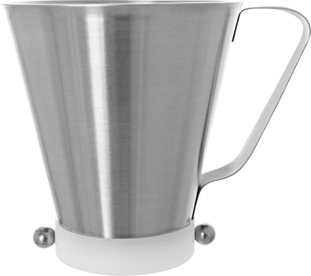 Schneider Glasurtrichter 1000 aus Edelstahl in Silber mit Griffen, Höhe: 15 cm, Durchmesser: 13,5 cm - Bild 1