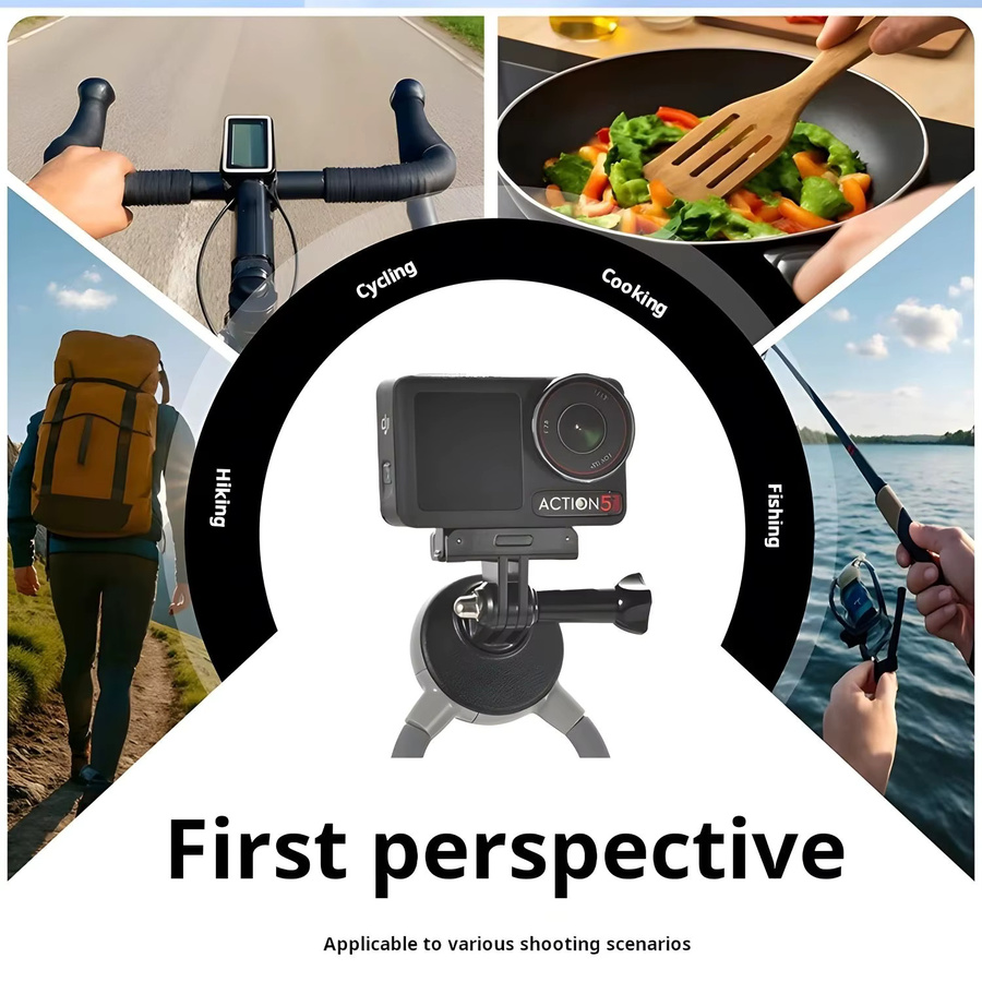 2-in-1 Halshalterung SE 2.0 für GoPro, Insta360 und DJI OSMO Action sowie Smartphones, universelles Zubehör in Schwarz - Bild 5