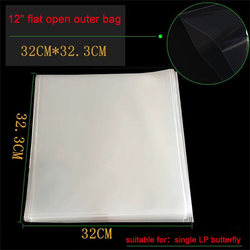 50 Stück luxuglow OPP Schutzhüllen für Schallplatten, transparent, B: 32,3 cm x H: 32 cm - Bild 2