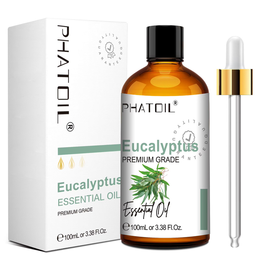 PHATOIL Ätherisches Öl, Eukalyptus Pfefferminze Teebaum Vanille Bergamotte, 100 ml - Bild 1