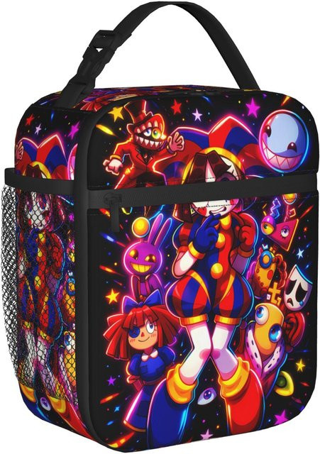 Fancy Style Studio Jax Cartoon Digitals Circus Thermische Lunchtasche für Mädchen und Jungen, Mehrfarbig - Bild 1