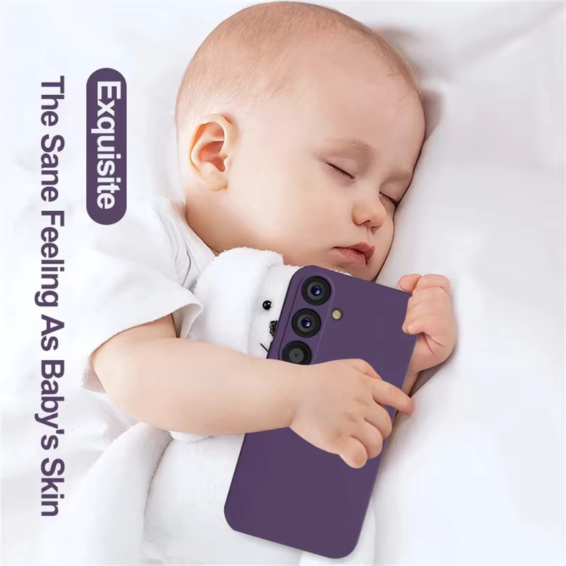 Luxuriöse Sandgestrahlte TPU-Handyhülle für Samsung Galaxy mit Hautgefühl-Optik in Schwarz oder Lila - Bild 3