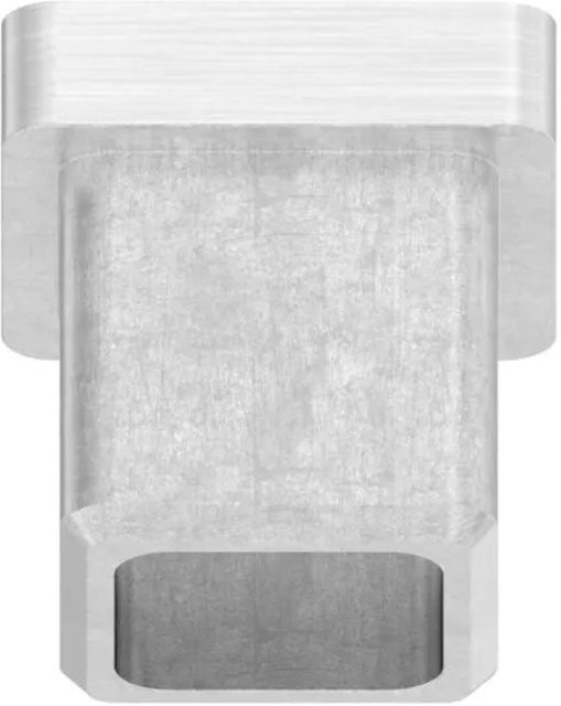 FeNau Einsteckkappe aus V4A Edelstahl für Quadratrohr, Farbe: Silber, B/T/H: 20 x 20 x 2,0 mm - Bild 1