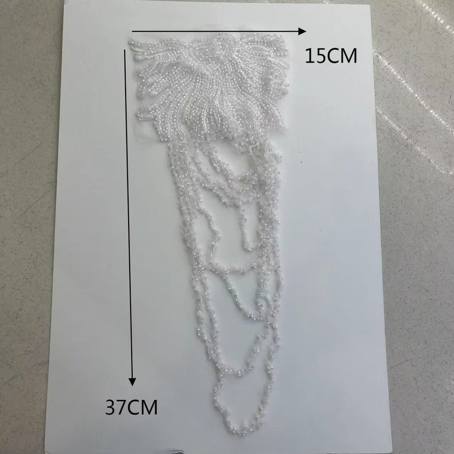 ZYLPYY Perlen Kette, Stickerei Patch, Stoff für Abendkleid, Hochzeit - Bild 1