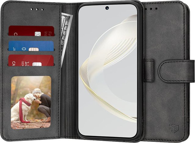 Techsuit Diary Book Schutzhülle für Huawei nova 12s und nova 11 in Schwarz - Bild 1