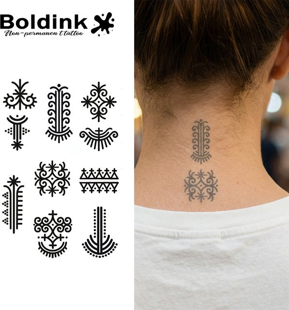 BOLDINK Tattoo-Aufkleber Ethnisches Stammesmuster, Unisex - Bild 1