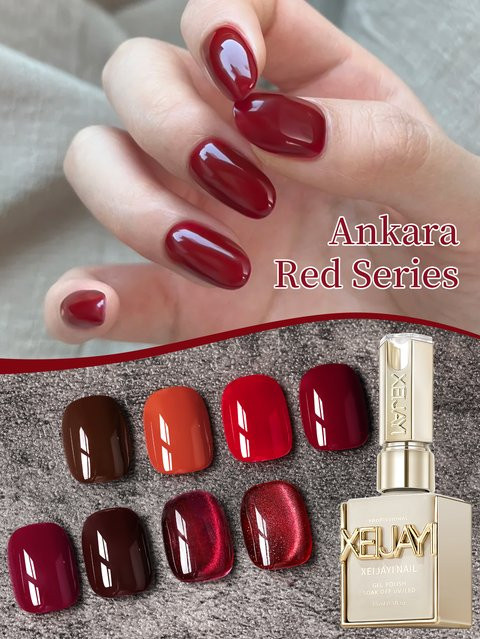 XEIJAYI Ankara Red Gel Nagellack, 15 ml, Glänzend - Bild 1