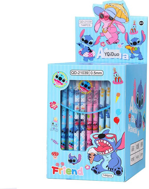 DBYC Löschbare Cartoon Stifte mit Motiv-Kappe in Blau und Multicolour, 0,5 mm Stiftmine für Schüler und Studenten - Bild 1