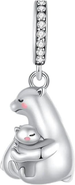 Yiran pet products Hängeanhänger Eisbär, Schneeflocke, Kupfer, Weiß, Zirkonia, Damen - Bild 1