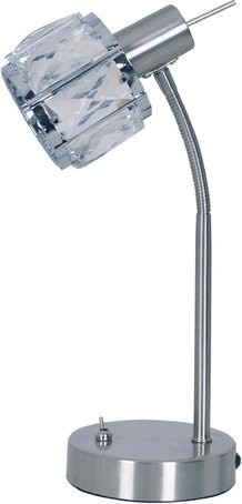 Näve LED-Tischleuchte Josefa aus Edelstahl und Glas in Silber, Höhe: 34,5 cm - Bild 1