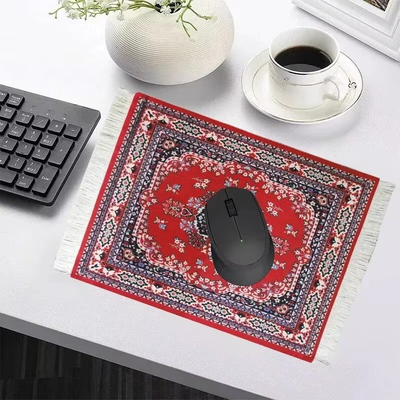 Mairuige Mauspad im Retro-Stil mit Blumenmuster, rutschfestes Computerpad aus Gummi, Multicolour - Bild 3