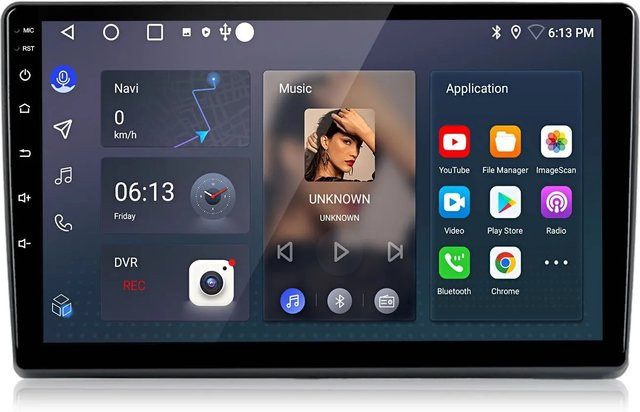Junsun Autoradio mit 9 Zoll Display für Ducato Citroen Jumper Peugeot Boxer, Schwarz, mit Wi-Fi, Bluetooth und GPS - Bild 1
