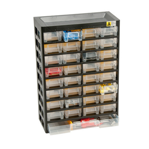 Allit Kleinteilemagazin VarioPlus Basic, schwarz, B/T/H: 43,5 x 30,5 x 13,5 cm - Bild 3