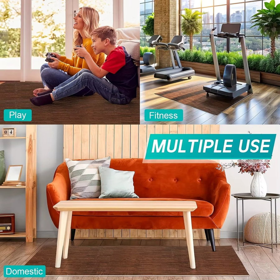 36-teiliges Set rutschfeste Schaumstoff-Bodenmatten im Holzdesign von DHDH für das Kinderzimmer in Grau und Braun - Bild 5