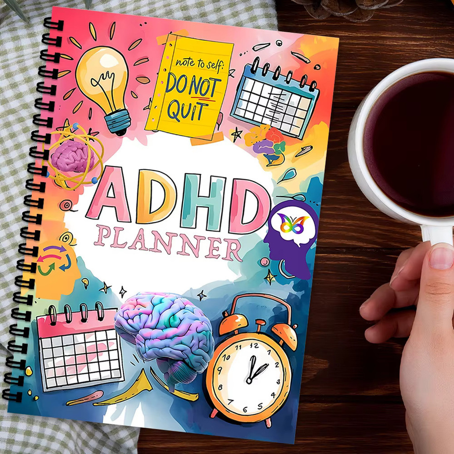 ADHS-Spiralnotizbuch und Planer für Erwachsene zur Unterstützung der exekutiven Funktionen, Mehrfarbig - Bild 3