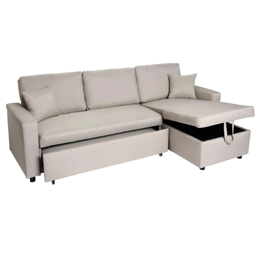 MCW Ecksofa L-Form mit Bettkasten und Schlaffunktion in Beige, Breite: 228 cm - Bild 2