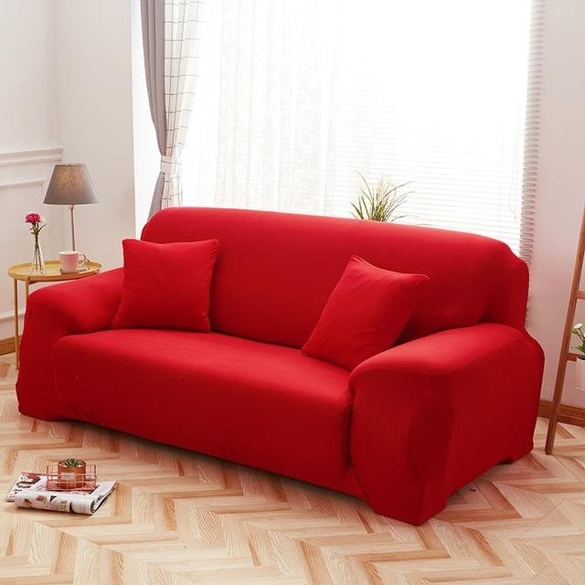 Housmife Elastischer Sofabezug für L-förmige Ecksofas und Sessel, Rot, Breite: 90-140 cm - Bild 1
