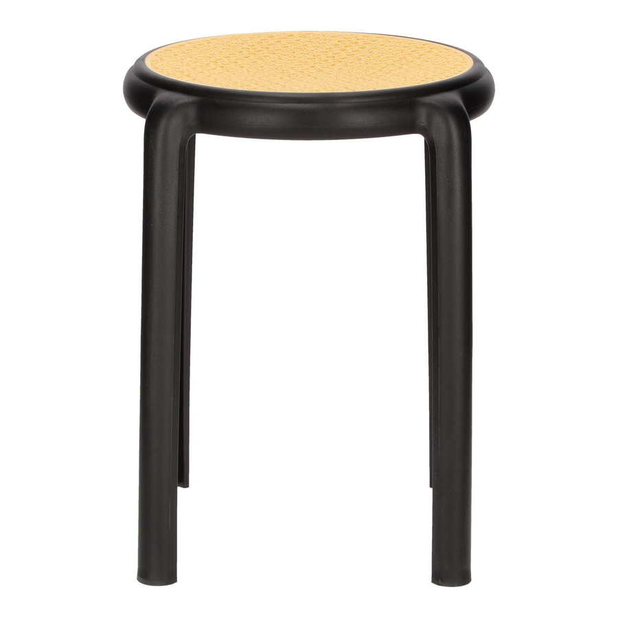 Zula Hocker aus Polypropylen Geflecht in Beige/Schwarz - Bild 2