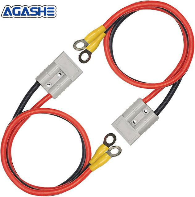AGASHE Batterieadapter Set mit Kabel und O-Anschlüssen für Elektrostapler und 12-V-Windenanhänger - Bild 1