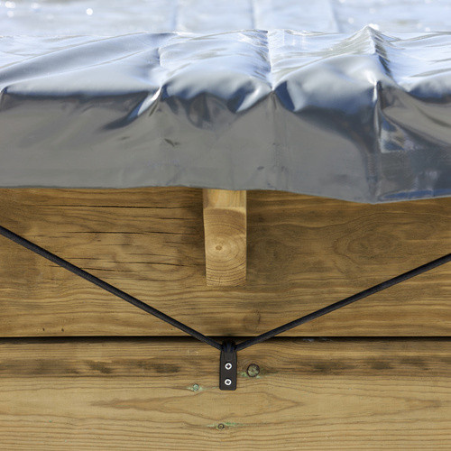 GRE Winterabdeckplane für ovale Echtholzpools aus PVC, grau, B: 495 cm, L: 865 cm - Bild 2