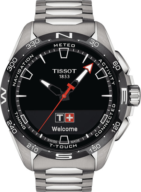 Tissot Smartwatch, Solar, Titan, Schwarz, 48 mm, Herren - Bild 1