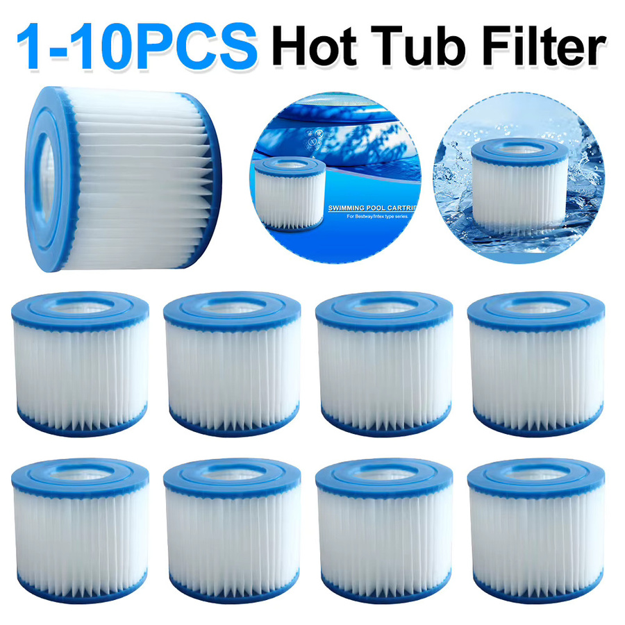 Wiederverwendbare Schwimmbad Filterpatronen Ersatz für Bestway Flowclear Größe VI und Lay-Z-Spa sowie Intex Filter Set mit 1 bis 10 Stück - Bild 2