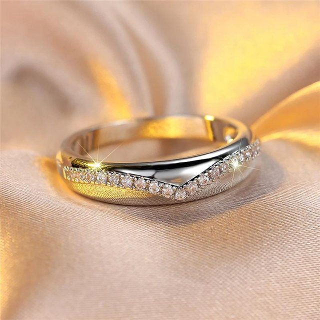 Bamos Verlobungsring Silber, Kristall, Damen - Bild 1