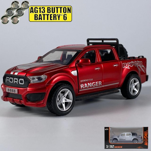 Linyi toy car Ford Ranger Raptor Stil Offroad Pickup F350 Livery Edition, Modellauto, 1:32, Metall, ab 18 Jahre - Bild 1