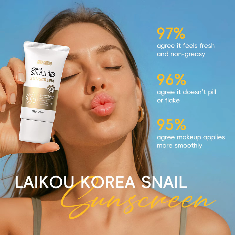 LAIKOU Snail Sunscreen SPF50 PA+++, 50g, Unisex - Bild 3