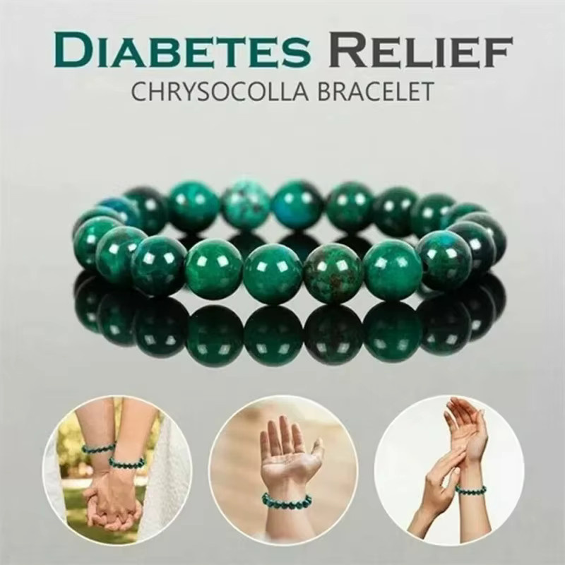 Armband Chrysokoll Malachit, Perlen, Bunt, Unisex - Bild 2