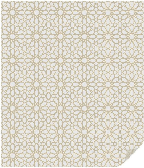 Tulup Fensterfolie Milchglasfolie mit geometrischem Muster in Weiß, Breite: 100 cm, Höhe: 116 cm - Bild 1