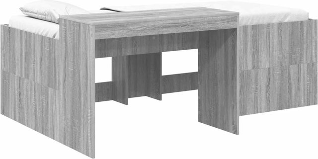 vidaXL Hochbett mit Schreibtisch für Kinder in Grau, B/T/H: 100 x 200 x 142 cm - Bild 1
