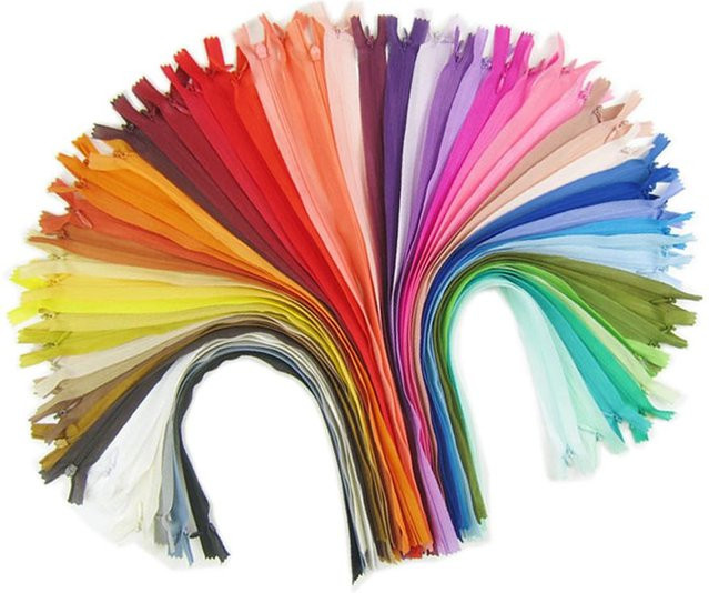 18 Stück unsichtbare Nylon Reißverschlüsse mit geschlossenem Ende von DIY Mall in gemischten Farben, Länge: 40 cm - Bild 1