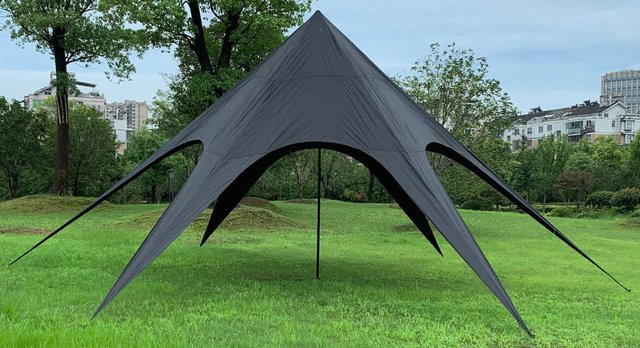 TPFGarden Partyzelt schwarz mit geschwungenem Design aus Polyester - Bild 1