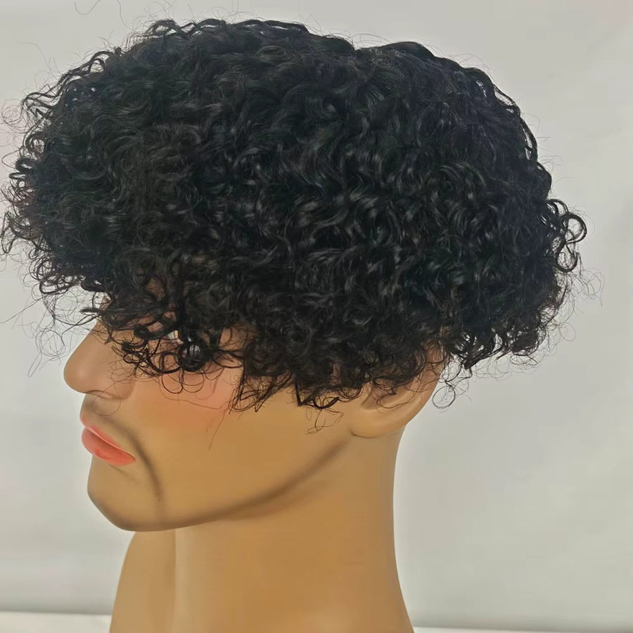 eseewigs Herren-Toupet aus Echthaar, Französische Spitze, Schwarz - Bild 2